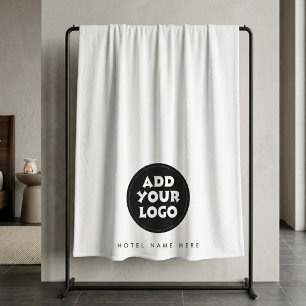 Hotelnaam en logo gastenhuis fleece deken
