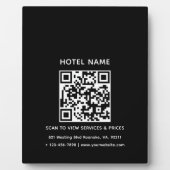Hotelnaam Logo & QR code Diensten Prijzen Details Fotoplaat (Voorkant)