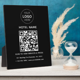 Hotelnaam Logo & QR code Diensten Prijzen Details Fotoplaat