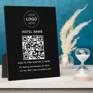 Hotelnaam Logo & QR code Diensten Prijzen Details Fotoplaat