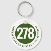 Hotelnaam plus kamernummer op een Sleutelhanger (Achterkant)