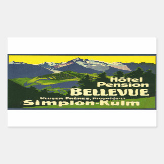 Hotelpensioenen rechthoekige Sticker