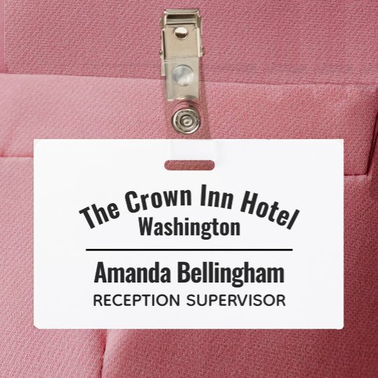 Hotelpersoneel Identiteitskaart Badge