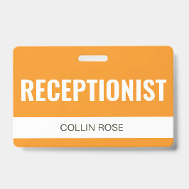 Hotelreceptionist Employee ID Mosterd Aangepast Badge