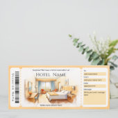 Hotelreservering Staycation Cadeaubon Kaart (Staand voorkant)