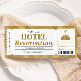 Hotelreservering Staycation Gouden tegoedbon Kaart