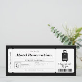Hotelreserveringsvoucher verblijfcertificaat kaart (Staand voorkant)