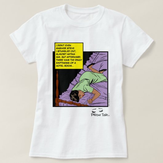 Hotelromance Retro Stripboek Kunst T-shirt (Design voorkant)