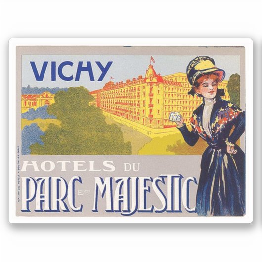 Hotels du Parc Majestic Vichy Frankrijk Sticker (Voorkant)