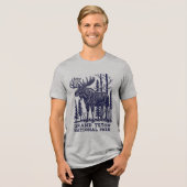Hotels in de buurt van Grand Teton National Park Tri-Blend Shirt (Voorkant volledig)
