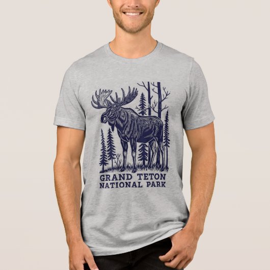 Hotels in de buurt van Grand Teton National Park Tri-Blend Shirt (Voorkant)
