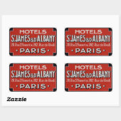 Hotels St James & d'Albaby (Parijs, Frankrijk) Rechthoekige Sticker (Vel)
