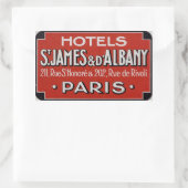 Hotels St James & d'Albaby (Parijs, Frankrijk) Rechthoekige Sticker (Tas)