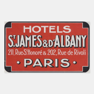 Hotels St James & d'Albaby (Parijs, Frankrijk) Rechthoekige Sticker