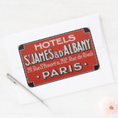 Hotels St James & d'Albaby (Parijs, Frankrijk) Rechthoekige Sticker (Envelop)