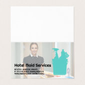 hotelschoonmaker | Maid Services Visitekaartje (Buitenkant ongevouwen)