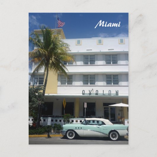hotelwagen miami briefkaart (Voorkant)