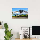 Hotelzwembad en tuinen poster (Thuiskantoor)