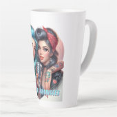Hotflash Chronicles - Sip, Lach, Herhaal Latte Cup Mok (Rechterhoek)