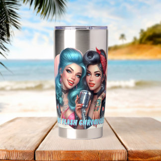 Hotflash Chronicles Tumbler – Sip, lachen, herhale Geïsoleerde Drinkbeker