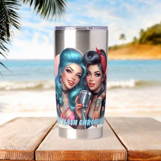 Hotflash Chronicles Tumbler – Sip, lachen, herhale Geïsoleerde Drinkbeker (Strand (Gedraaid)  )