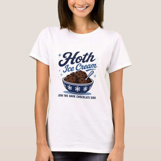 Hoth Ijs Dark Chocolate Grappig T-shirt (Voorkant)