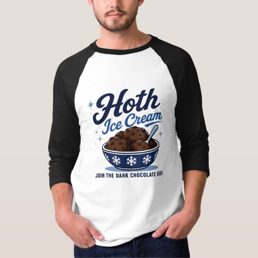 Hoth Ijs Dark Chocolate Grappig T-shirt (Voorkant)