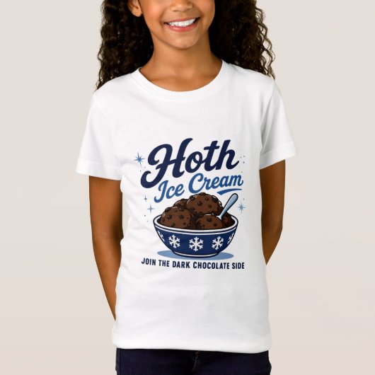 Hoth Ijs Dark Chocolate Grappig T-shirt (Voorkant)