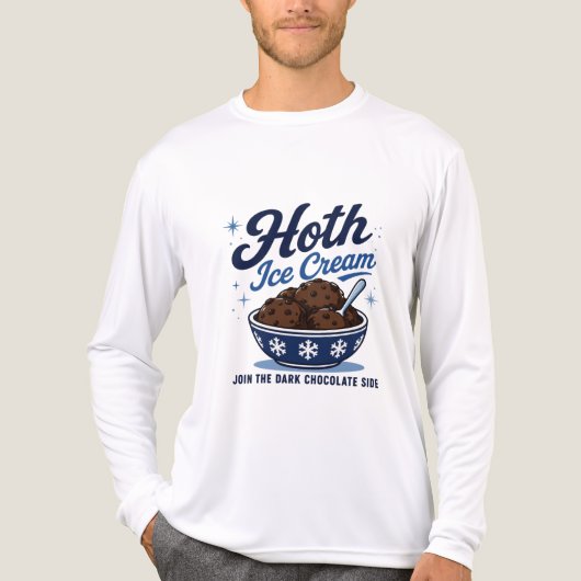 Hoth Ijs Dark Chocolate Grappig Tri-Blend Shirt (Voorkant volledig)