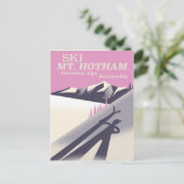 Hotham, Victoriaans Alps ski poster. Briefkaart (Staand voorkant)