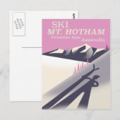 Hotham, Victoriaans Alps ski poster. Briefkaart (Voorkant / Achterkant)