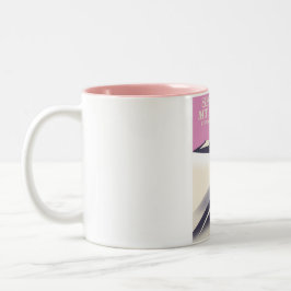 Hotham, Victoriaans Alps ski poster. Tweekleurige Koffiemok