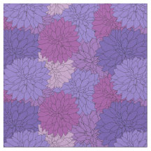 Hothouse Dahlias Paarse Floral Print