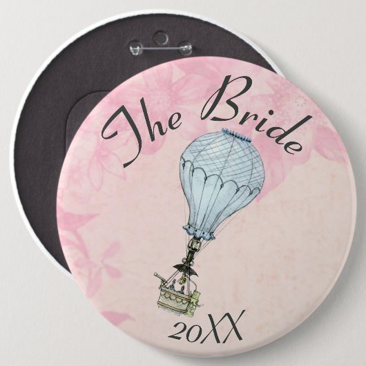  hotline ballon  tekstbruiloft ronde button 6,0 cm (Voorkant /achterkant)