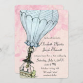  hotline ballonsluiting bruiloft kaart (Voorkant / Achterkant)