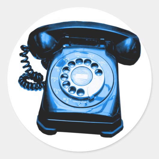 Hotline Blue Ronde Sticker (Voorkant)