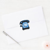 Hotline Blue Ronde Sticker (Envelop)
