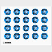 Hotline Blue Ronde Sticker (Vel)