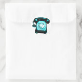 Hotline Cyan Ronde Sticker (Tas)