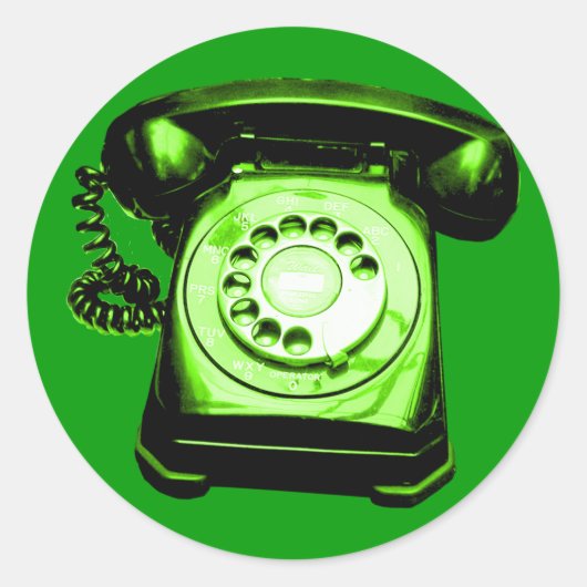 Hotline Green Ronde Sticker (Voorkant)