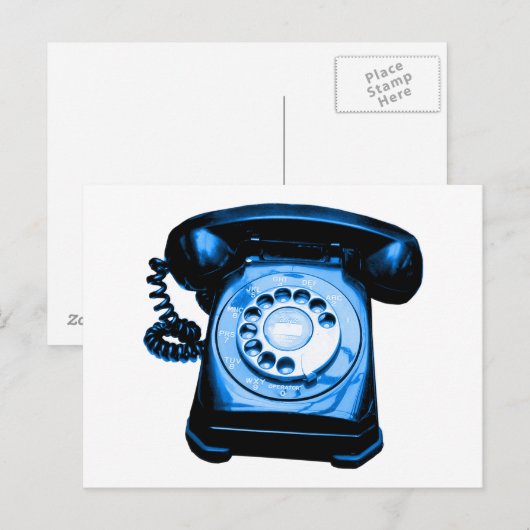 Hotline in Blauw Briefkaart (Voorkant / Achterkant)