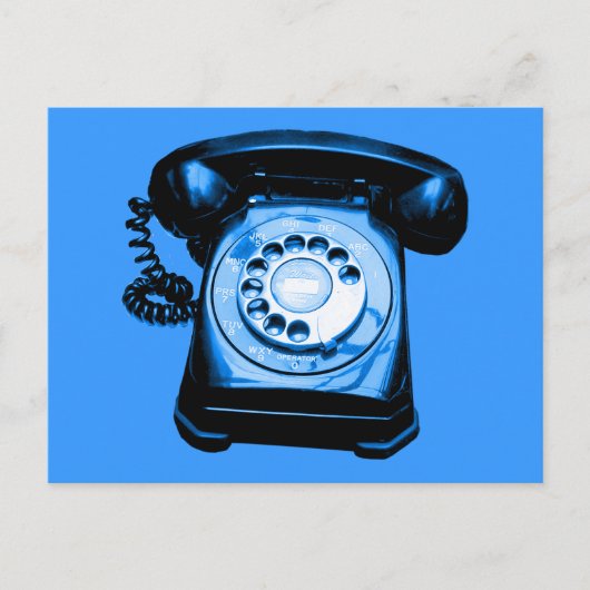 Hotline in Blauw Briefkaart (Voorkant)