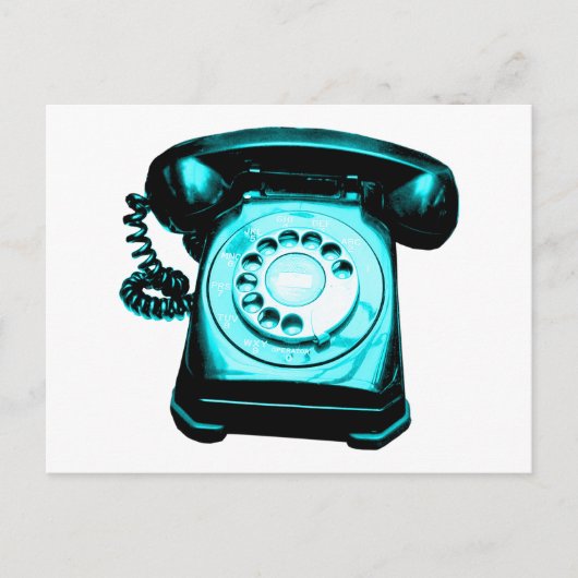 Hotline in Cyan Briefkaart (Voorkant)