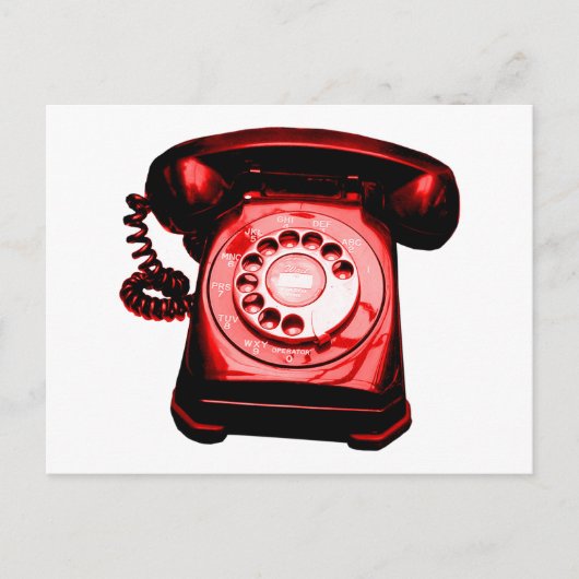 Hotline in het rood briefkaart (Voorkant)