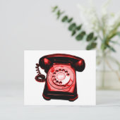 Hotline in het rood briefkaart (Staand voorkant)
