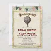  hotline luchtballon — Shower-uitnodiging Kaart (Voorkant)