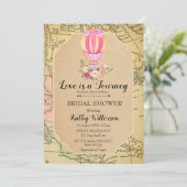  hotline luchtballon — Shower-uitnodiging Kaart (Staand voorkant)