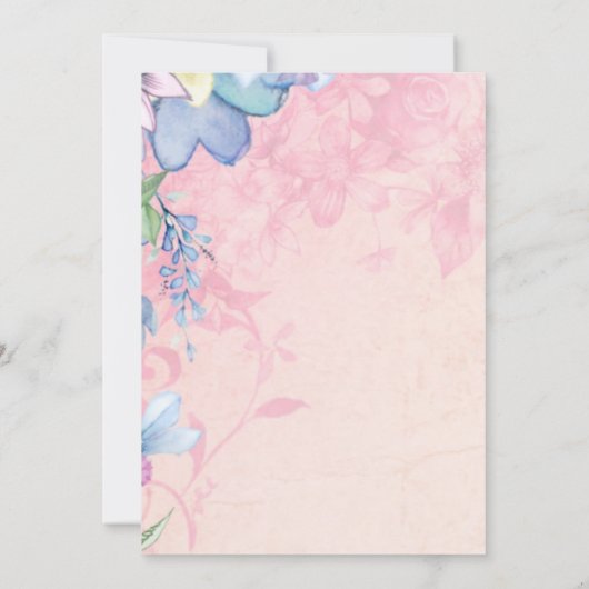  hotline luchtballon — Shower-uitnodiging Kaart (Achterkant)