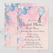 hotline luchtballon — Shower-uitnodiging Kaart (Voorkant / Achterkant)