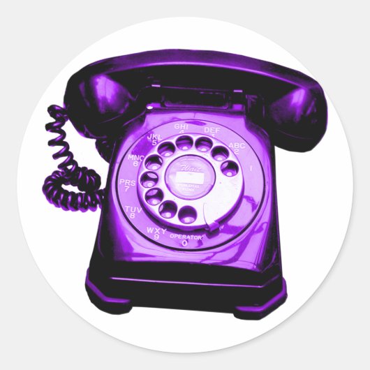 Hotline Paars Ronde Sticker (Voorkant)